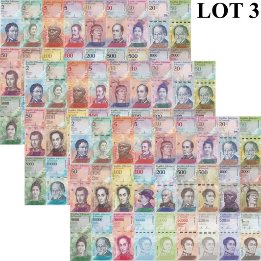Venezula 2- 1000000 Bolivares 2007-2020 P 88-114 UNC Set 27 pcs Lot 3