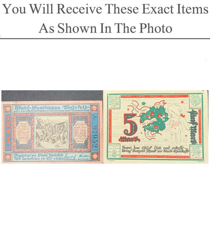 Germany Notgeld BIELEFELD 2 5 Mark 1921 Set 2 pcs