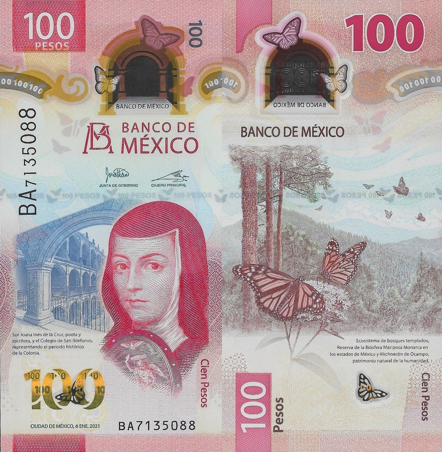 Mexico 100 Pesos 2021 P 134 Polymer UNC