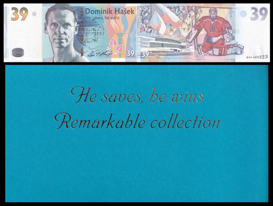 Czech Republic 39 Dominlk Hasek Tourndment In 1988 UNC COMM. LOW S/N With Folder