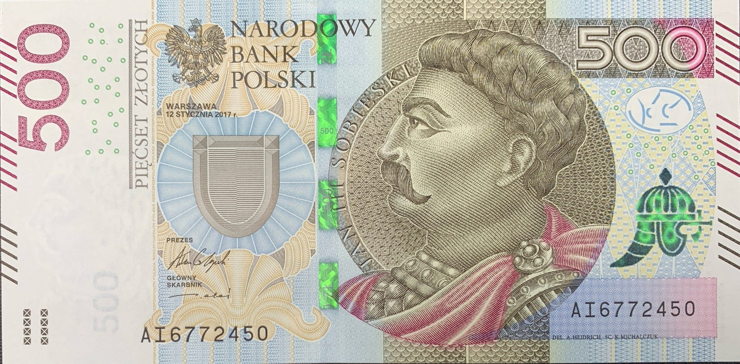 Poland 500 Zlotych 2017 P 190 UNC
