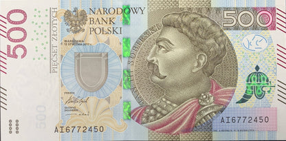 Poland 500 Zlotych 2017 P 190 UNC