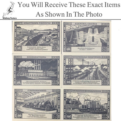 Germany Notgeld BITTERFELD 75 Pfennig 1921 Set 6 pcs