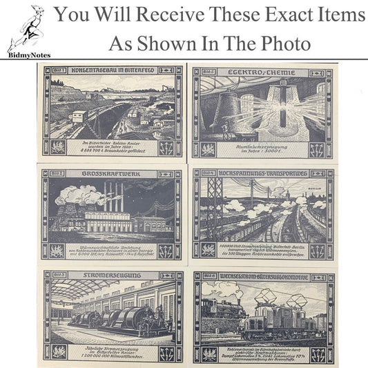 Germany Notgeld BITTERFELD 75 Pfennig 1921 Set 6 pcs