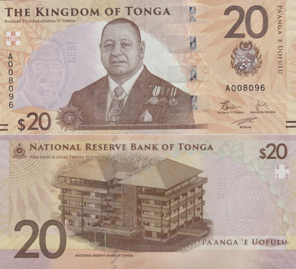 Tonga 20 Pa'anga ND 2023 2024 P 53 New Issue UNC