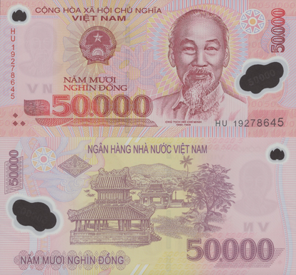 Viet Nam Vietnam 50000 Dong 2019 P 121 Polymer UNC Lot 3 pcs