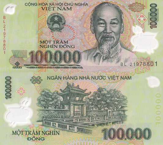 Viet Nam Vietnam 100000 Dong 2021 P 122 Polymer UNC