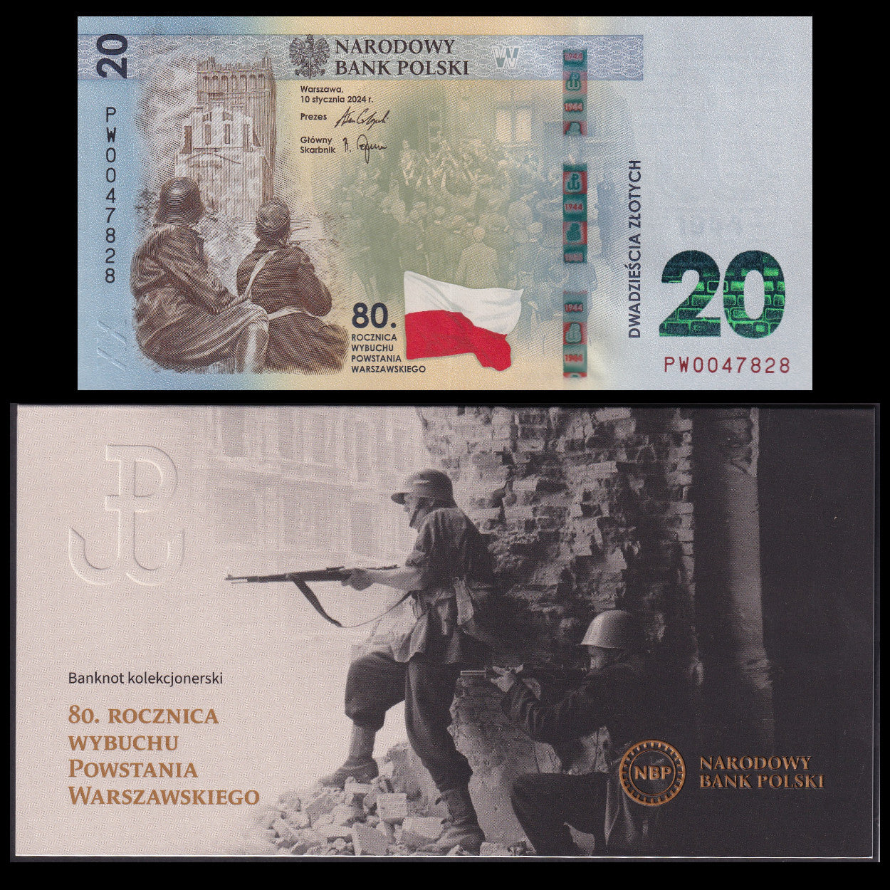 Poland 20 Zloty 2024 NEW P 198 UNC Commemorative With Folder
