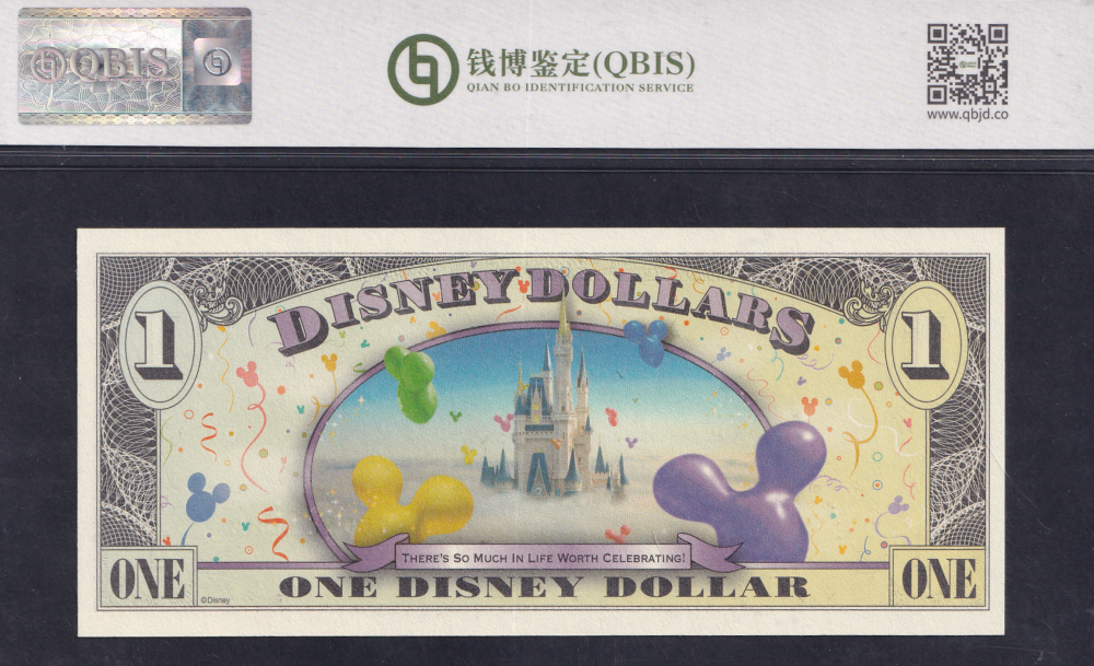 USA Disney 1 Dollar 2009 Mickey Pluto Birthday Party UNC WITH HARD CASE