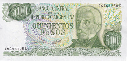 Argentina 500 Pesos ND 1982 P 303 UNC