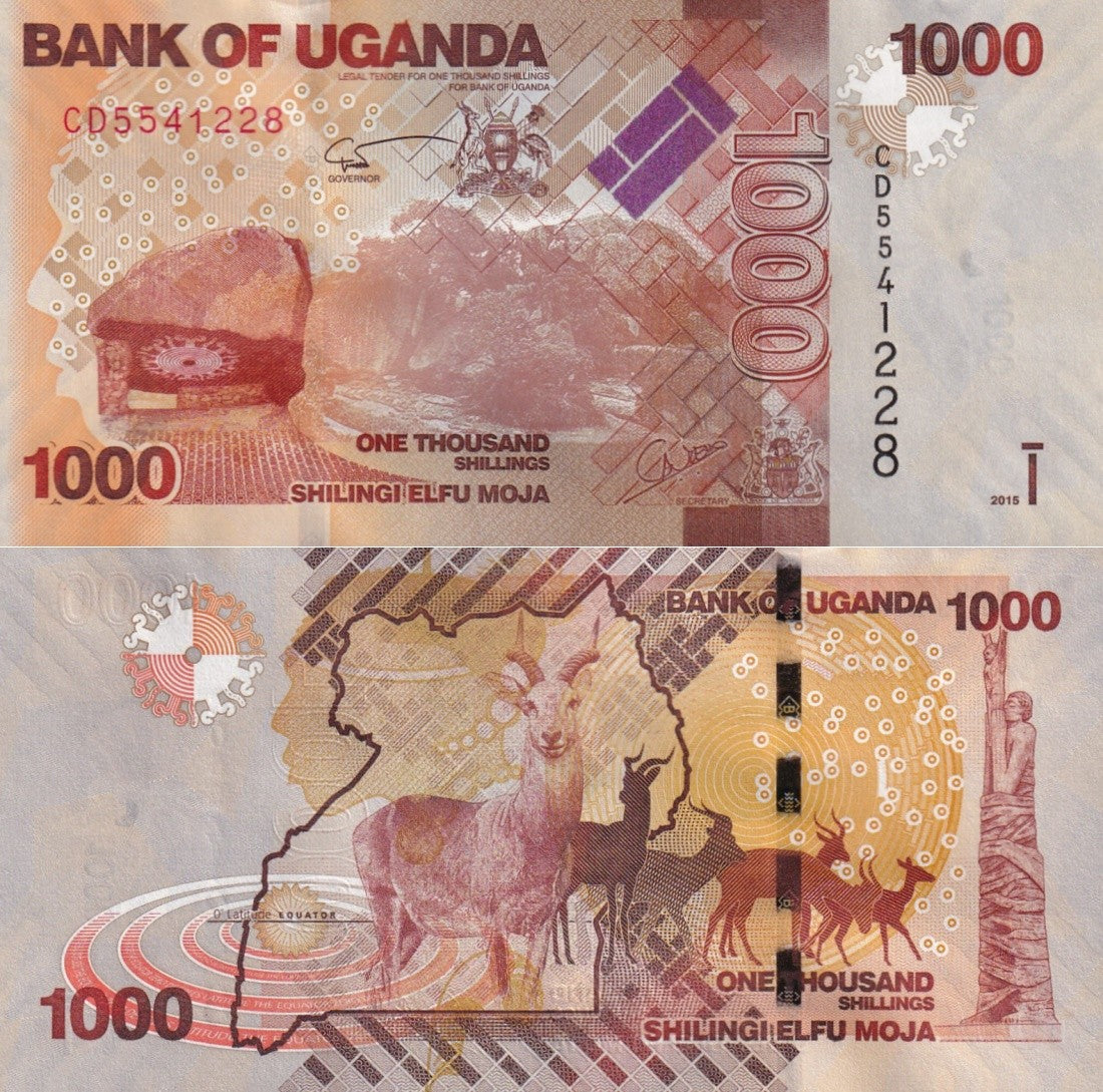 Uganda 1000 Shillings 2015 P 49d UNC
