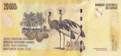 Congo Democratic Republic 20000 Francs 2022 P 104 UNC