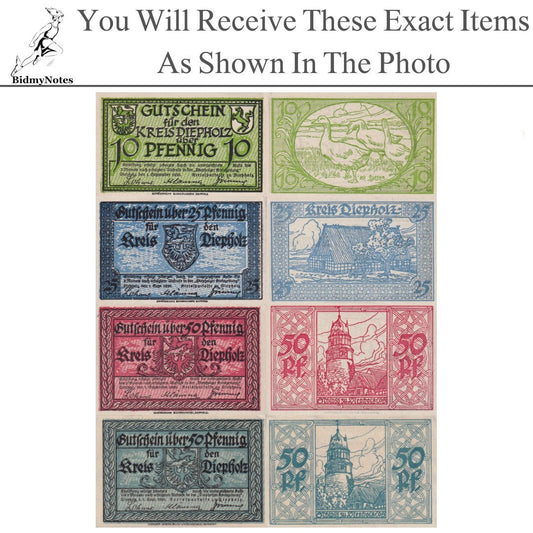 Germany Notgeld DIEPHOLZ 10 25 50 Pfennig 1920 Set 4 pcs