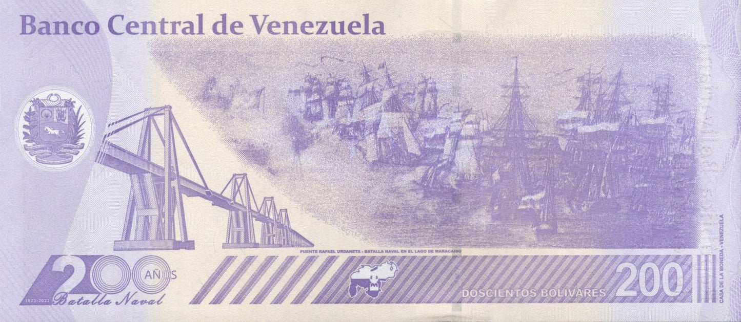 Venezuela 200 Bolivares 2025 P New UNC