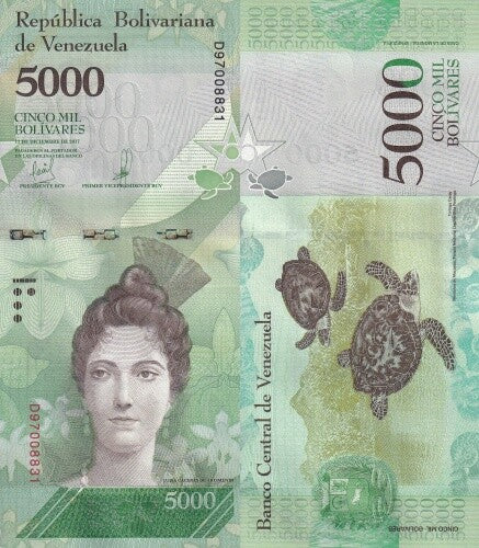 Venezuela 5000 Bolivares 2017 P 97c UNC