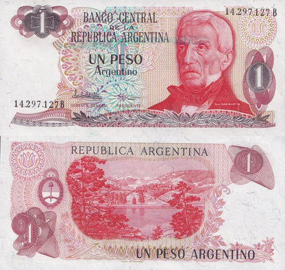 Argentina 1 Peso Argentino ND 1983-1984 P 311 UNC 1/10 Bundle Lot 10 pcs