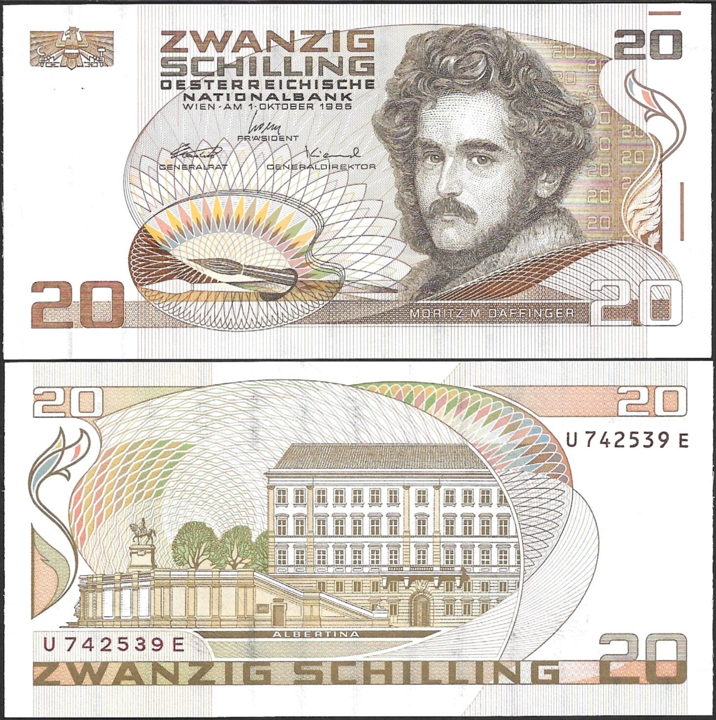 Austria 20 Schilling 1986 P 148 UNC