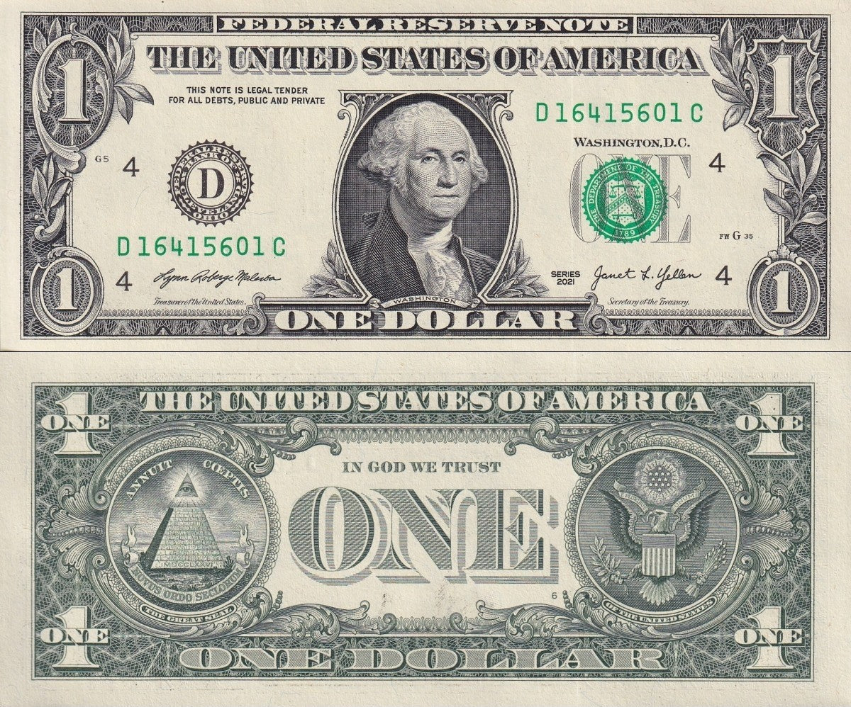 United States USA 1 Dollar 2021 P 549 "D" Cleveland OH UNC 1 Bundle Lot 100 pcs