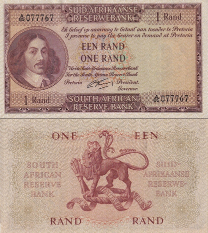 South Africa 1 Rand ND 1961-1965 P 103 Random Sign UNC