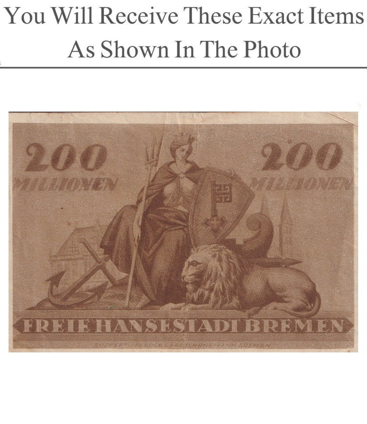 Germany Notgeld BREMEN 200 Million Mark 1923