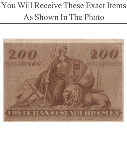 Germany Notgeld BREMEN 200 Million Mark 1923