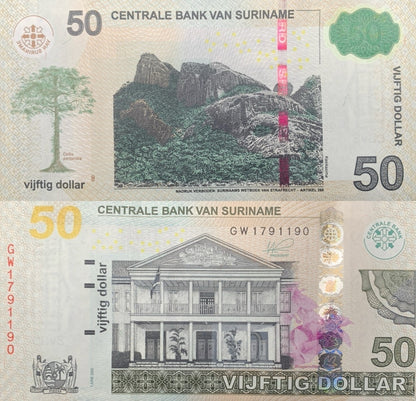 Suriname 50 Dollars 2020 P 165 UNC