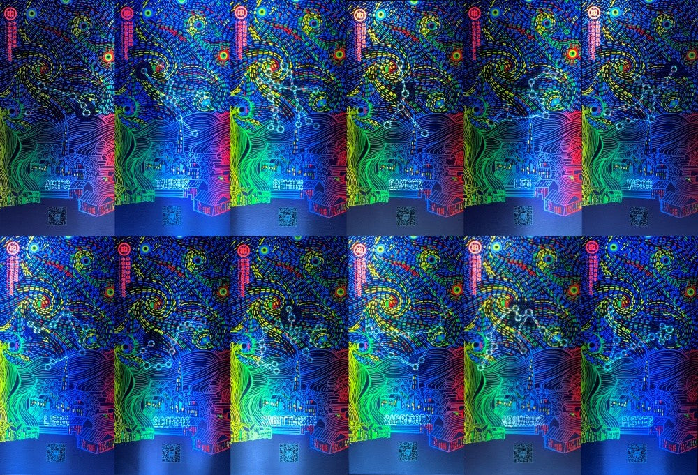 China Test Note MTR Tickets Zodiac Constellations UNC Commemorative Set 12 pcs