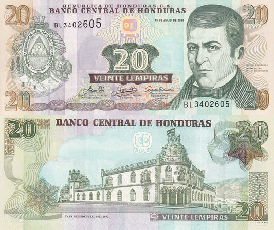 Honduras 20 Lempiras 2006 P 93a UNC