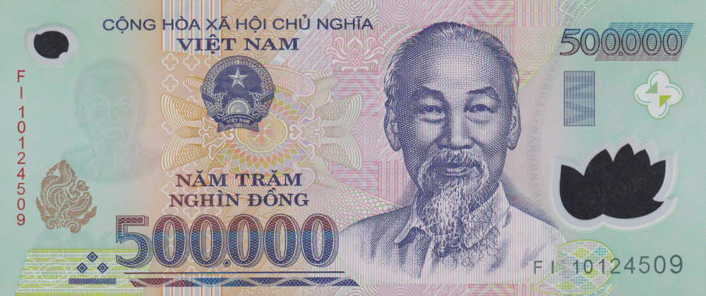 Viet Nam Vietanm 500000 Dong 2010 P 124 Polymer REAL UNC