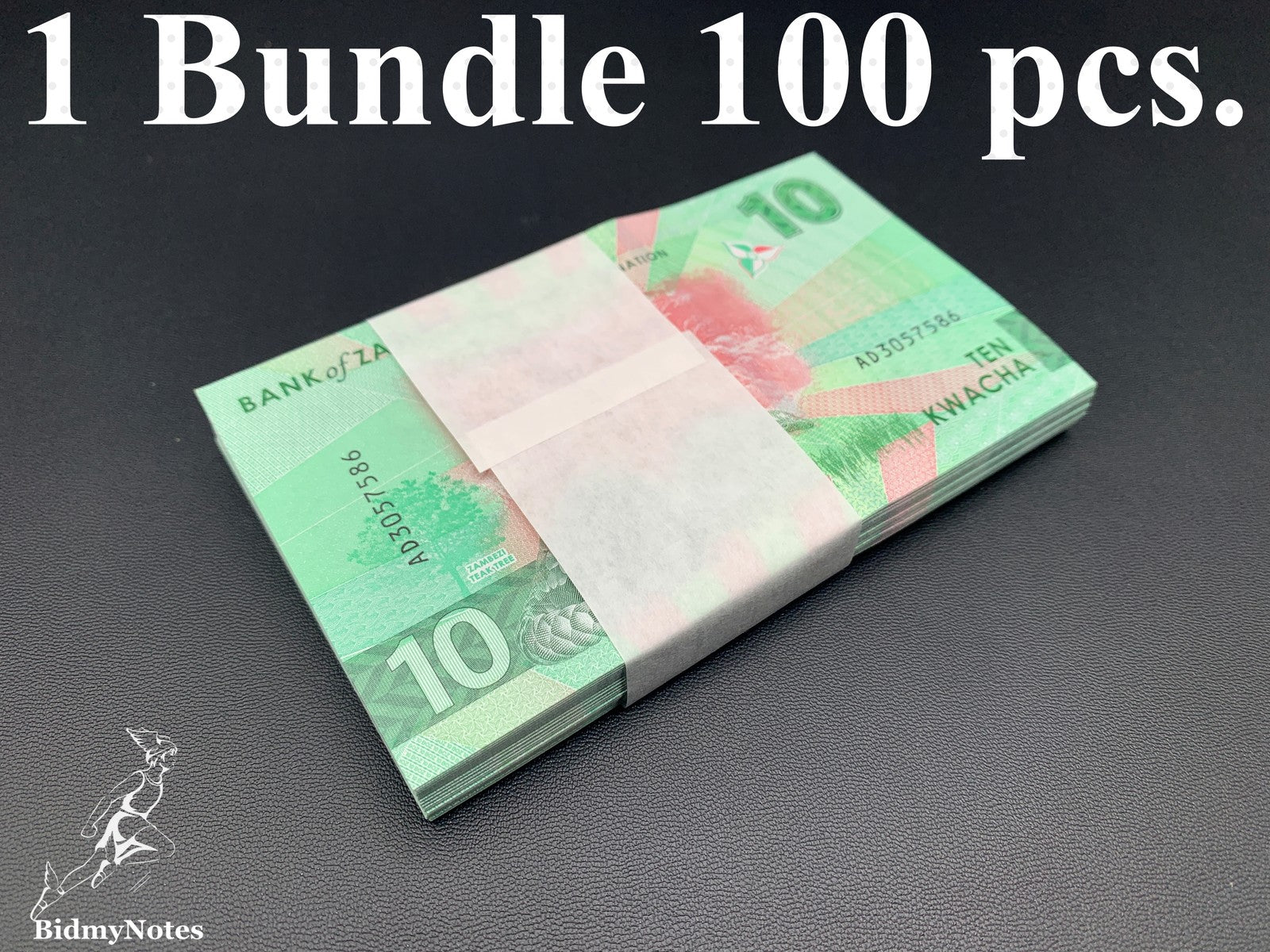 Zambia 10 Kwacha 2024 2025 P New Issue UNC Lot 100 pcs