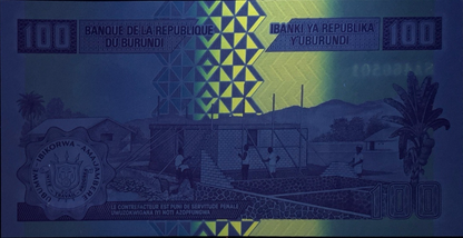 Burundi 100 Francs 2024/2025 P 44 New UNC