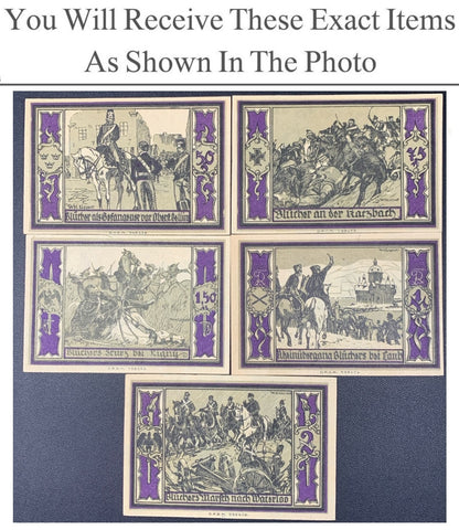 Germany Notgeld STOLP 50 75 1.5 Pfennig 1 2 Mark 1920-1921 Full Set 5 pcs