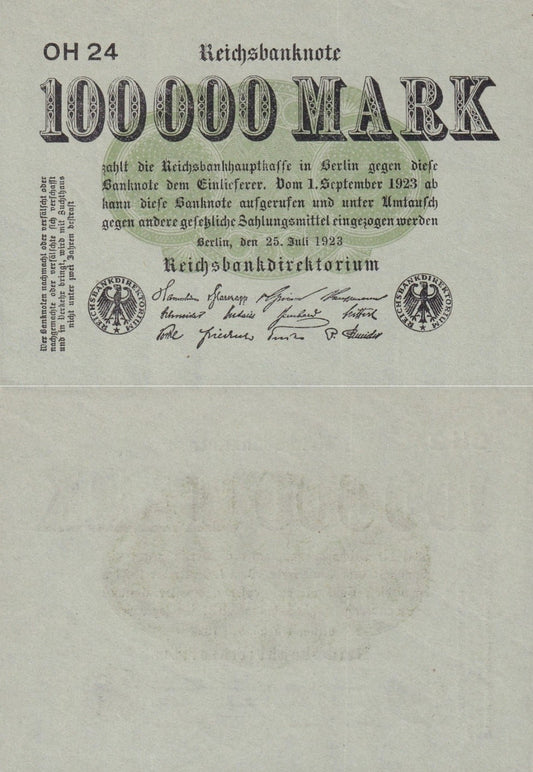 Germany 100000 Mark 1923 P 91a UNC