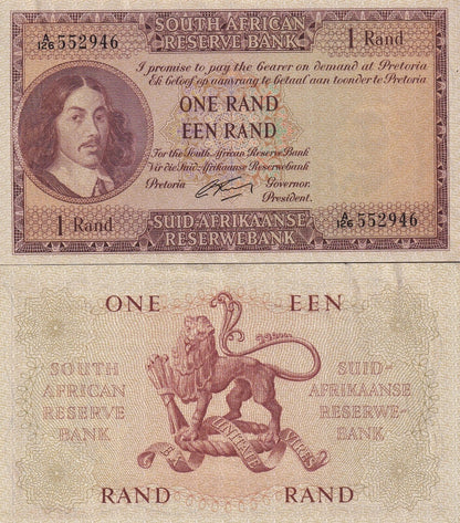 South Africa 1 Rand ND 1961-1965 P 102 Random Sign UNC