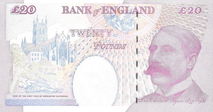 Great Britain 20 Pounds 1999 P 390 Queen Elizabeth ll Random Signatures UNC