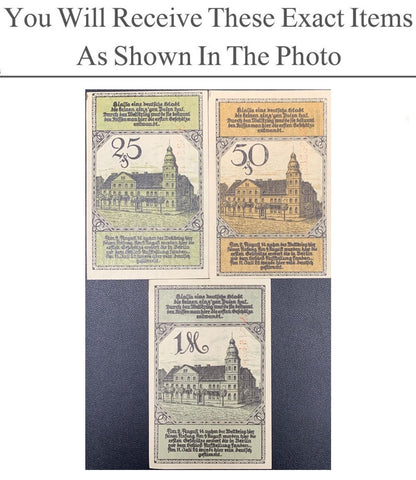 Germany Notgeld BIALLA 25 50 Pfennig 1 Mark 1920 Full Set 3 pcs