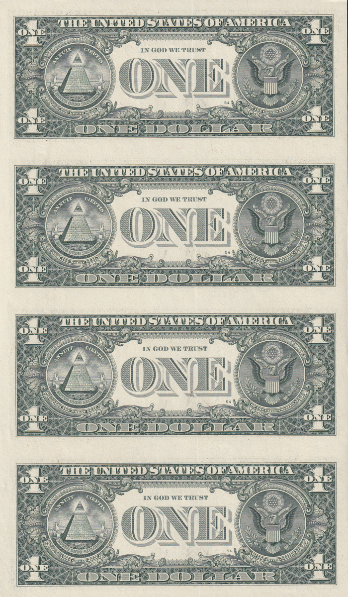 United States USA 1 Dollar 2013 P 537 "K" Dallars TX UNC UNCUT 4 IN 1