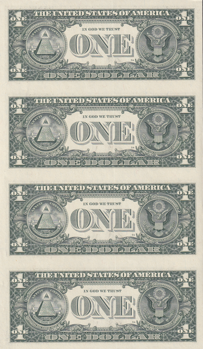 United States USA 1 Dollar 2013 P 537 "K" Dallars TX UNC UNCUT 4 IN 1