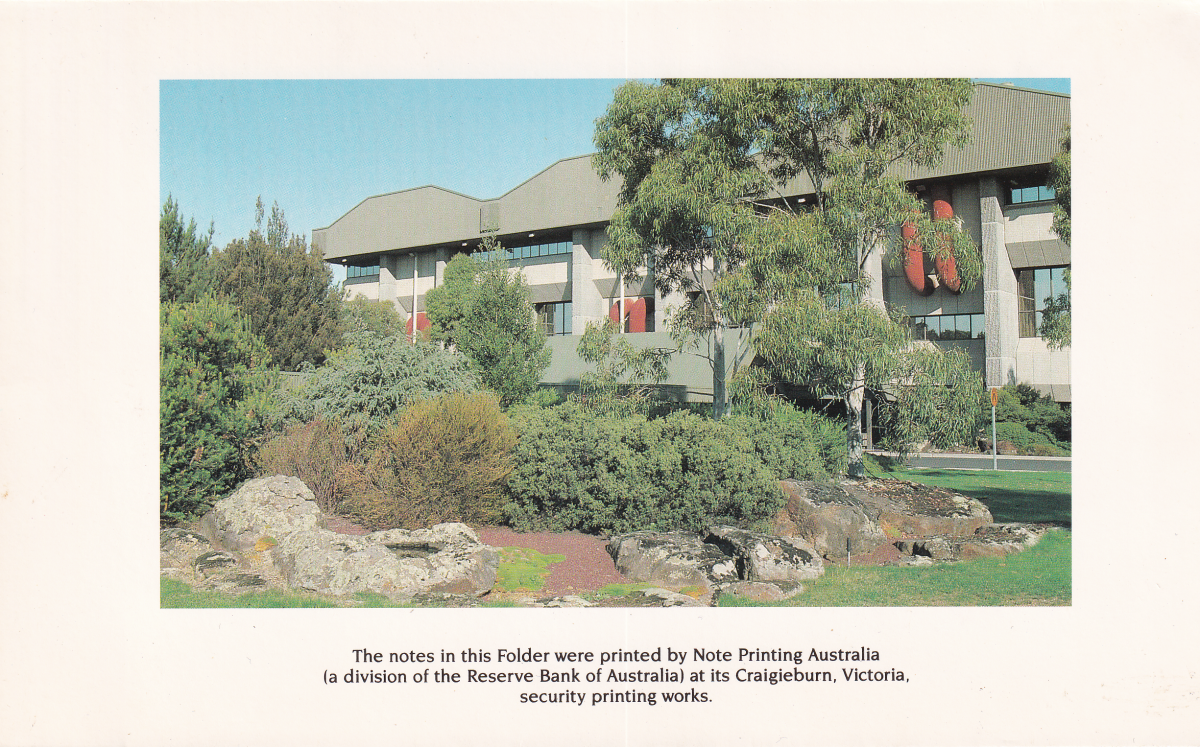 Australia 5 Dollars 1991-1992 P 44g 50b Polymer UNC Set 2 pcs With Folder