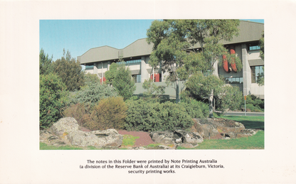 Australia 5 Dollars 1991-1992 P 44g 50b Polymer UNC Set 2 pcs With Folder