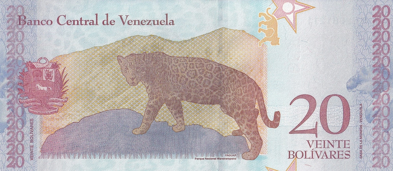 Venezuela 20 Bolivares 2018 P 104 UNC