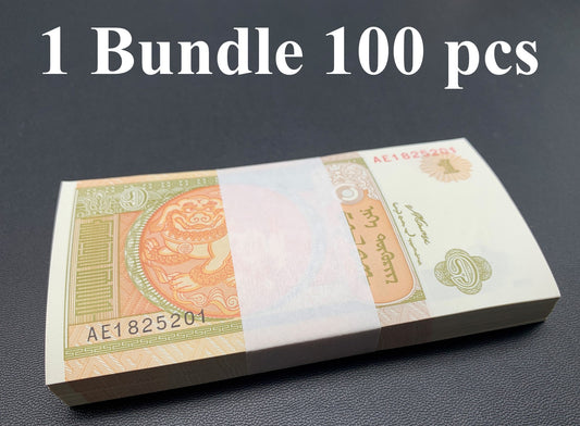 Mongolia 1 Togrog 2008 P 61A UNC 1 Bundle Lot 100 pcs
