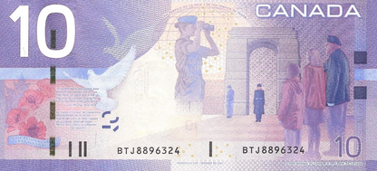 Canada 10 Dollars 2005 / 2007 P 102Ac BC-68a UNC