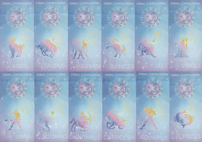 China Test Note The 12 Zodiac Constellations UNC Commemorative Set 12 pcs