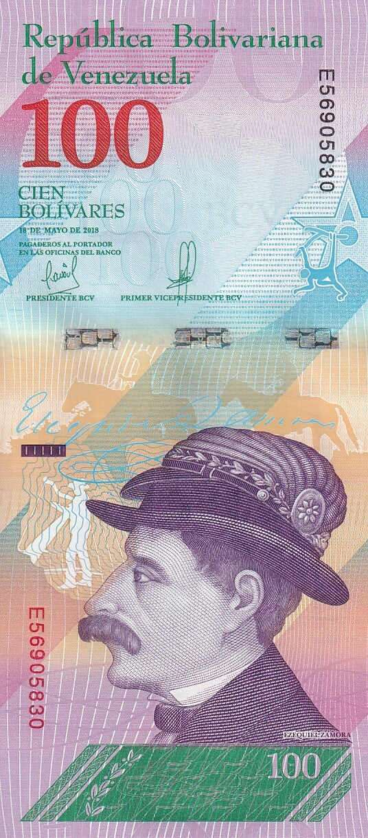 Venezuela 100 Bolivares 2018 P 106 UNC