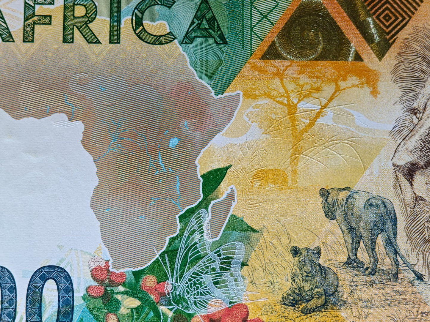 Russia Test Note GOZNAK Africa Rhino Lion Big Elephant Set 3 pcs Matching No.