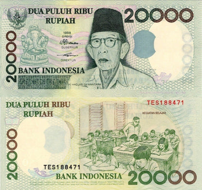 Indonesia 20000 Rupiah 1998/1999 P 138b UNC