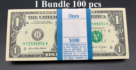 United States USA 1 Dollar 2021 P 549 H St. Louis MO UNC 1 Bundle Lot 100 pcs