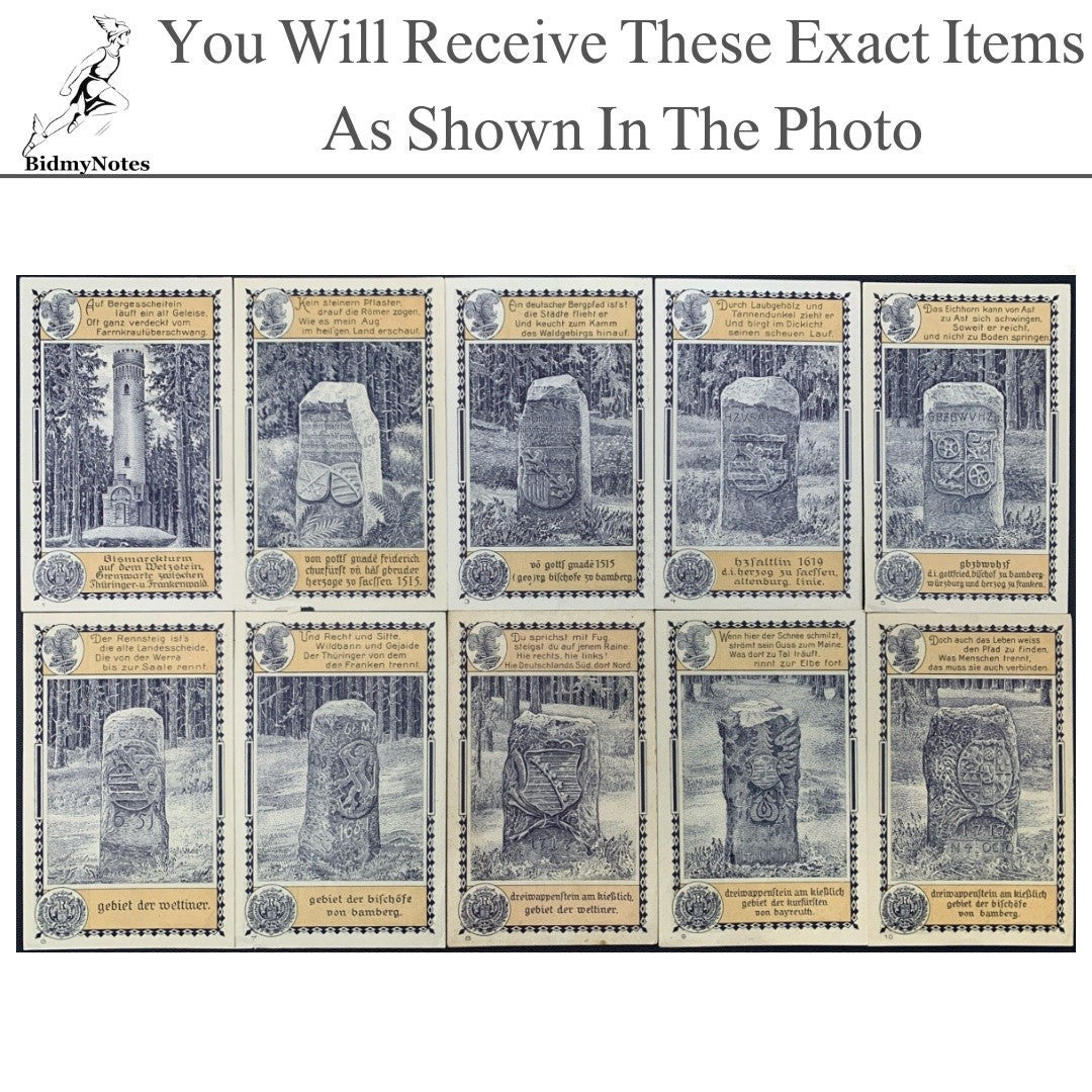 Germany Notgeld LEHESTEN 50 Pfennig 1921 Set 10 pcs