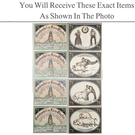 Germany Notgeld DIEPHOLZ 75 Pfennig 1921 Set 4 pcs